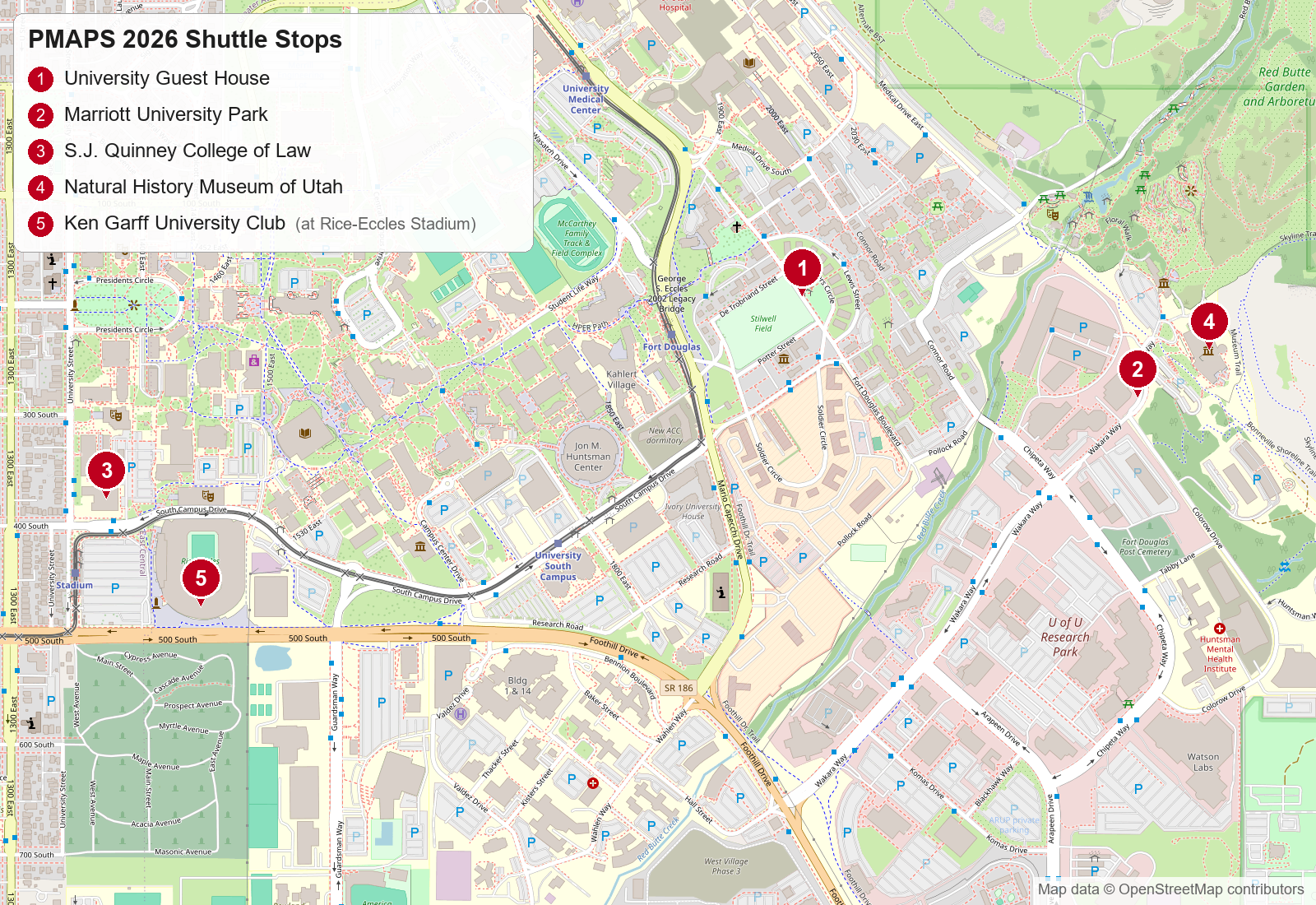 Shuttle map